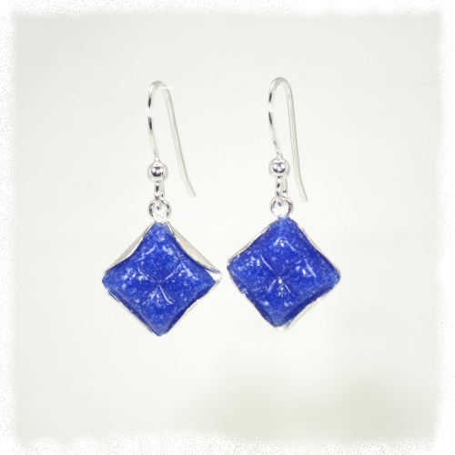 Blue mozaic earrings